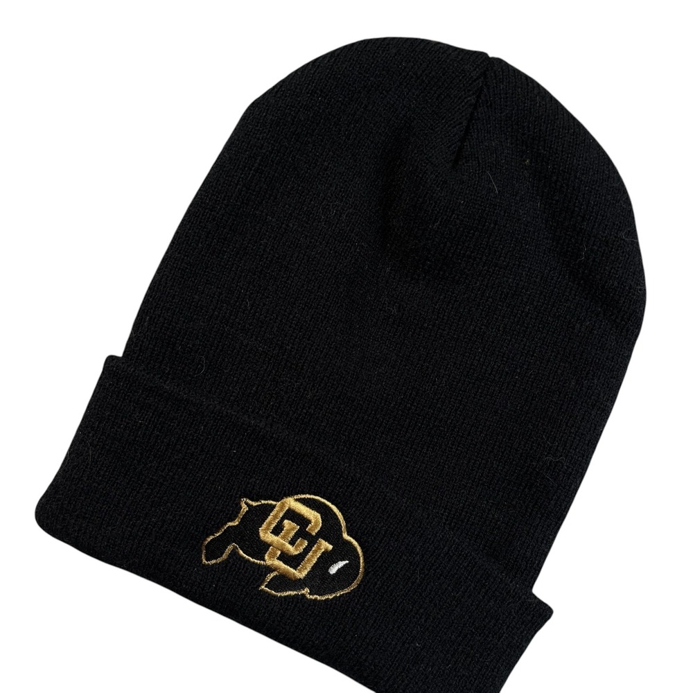 Colorado Buffaloes CU Logo Knit Beanie Hat Mens‎ one size  gorpcore Black